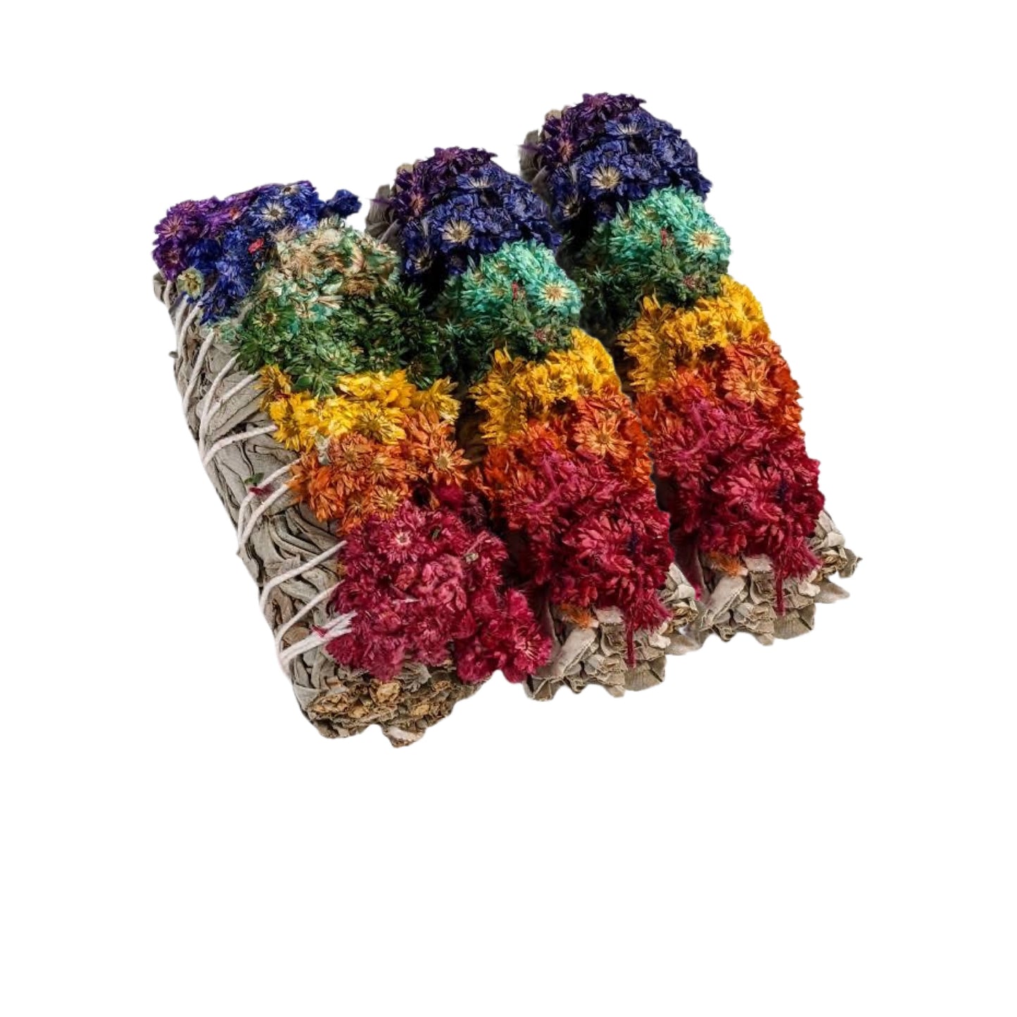 Mullein & White Sage 4" Smudge (7 Chakra)