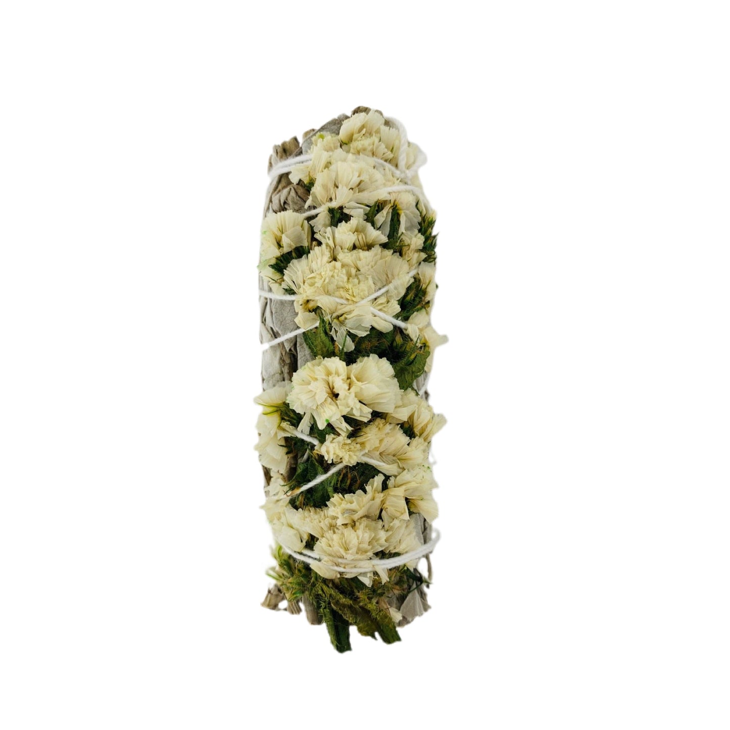 White Sage & White Sinuata 4" Smudge